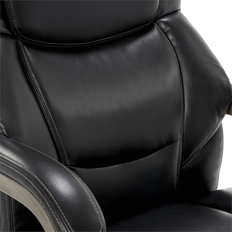 Pemberly Row Big & Tall Executive Office Chair Weathered Black