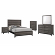 Pemberly Row 5-piece Full Panel Wood Bedroom Set in Gray Oak and Black