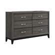 Pemberly Row 5-piece Full Panel Wood Bedroom Set in Gray Oak and Black