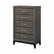Pemberly Row 5-piece Full Panel Wood Bedroom Set in Gray Oak and Black
