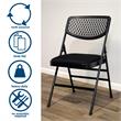 Pemberly Row Ultra Comfort Commercial XL Padded Folding Chair in Black 4-Pack