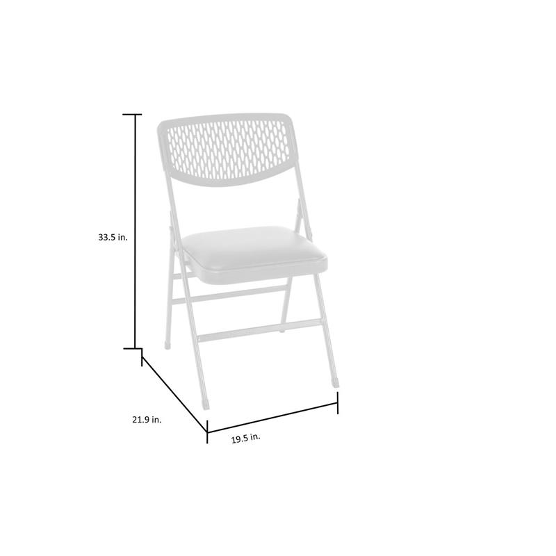 Pemberly Row Ultra Comfort Commercial XL Padded Folding Chair in Black 4-Pack