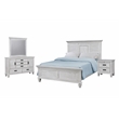 Pemberly Row 4-piece Queen Panel Wood Bedroom Set in Antique White