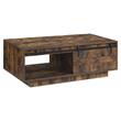Pemberly Row Wooden Rectangular Storage Coffee Table in Rustic Oak