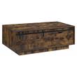 Pemberly Row Wooden Rectangular Storage Coffee Table in Rustic Oak