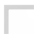 Pemberly Row Contemporary Square Wooden Frame Mirror in White
