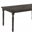 Pemberly Row Rectangular Wood Turned Legs Dining Table in Weathered Gray