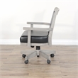 Pemberly Row Wood Game Chairs with Casters and Cushion Seat in Alpine Gray