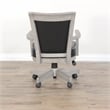 Pemberly Row Wood Game Chairs with Casters and Cushion Seat in Alpine Gray