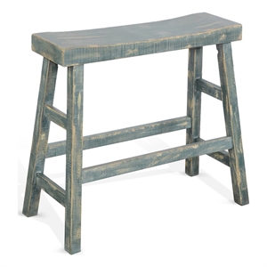 Pemberly Row 30&quot Farmhouse Mahogany Wood Bench in Sea Grass Green