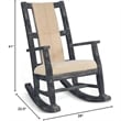 Pemberly Row Mahogany Rocking Chair with Cushion Seat & Back in Black