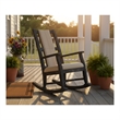 Pemberly Row Mahogany Rocking Chair with Cushion Seat & Back in Black