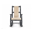 Pemberly Row Mahogany Rocking Chair with Cushion Seat & Back in Black