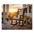 Pemberly Row Mahogany Rocking Chair with Cushion Seat & Back in Black