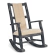 Pemberly Row Mahogany Rocking Chair with Cushion Seat & Back in Black