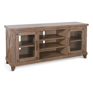 Pemberly Row 64&quot Modern Mahogany Media Console - Desert Rock/Light Brown