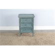 Pemberly Row Modern / Contemporary Green Sea Grass Wood End Table
