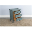 Pemberly Row Modern / Contemporary Green Sea Grass Wood End Table