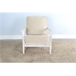 Pemberly Row Mid-Century Solid Wood Sand Chair in White Finish