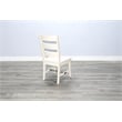 Pemberly Row White Sand Ladderback Chair with Turnbuckle Stretchers (Set of 2)