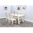 Pemberly Row White Sand Ladderback Chair with Turnbuckle Stretchers (Set of 2)