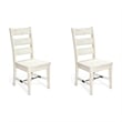 Pemberly Row White Sand Ladderback Chair with Turnbuckle Stretchers (Set of 2)