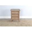 Pemberly Row Contemporary Nutmeg Beach Pebble Wood End Table