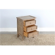 Pemberly Row Contemporary Nutmeg Beach Pebble Wood End Table
