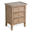 Pemberly Row Contemporary Nutmeg Beach Pebble Wood End Table