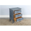Pemberly Row Modern / Contemporary Ocean Blue Wood End Table