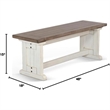 Pemberly Row Modern / Contemporary Farmhouse Wood Dining Bench