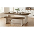 Pemberly Row Modern / Contemporary Farmhouse Wood Dining Bench
