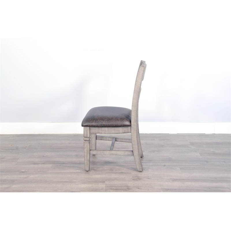 Pemberly Row Modern / Contemporary Ladderback Dining Chair in Gray (Set of 2)