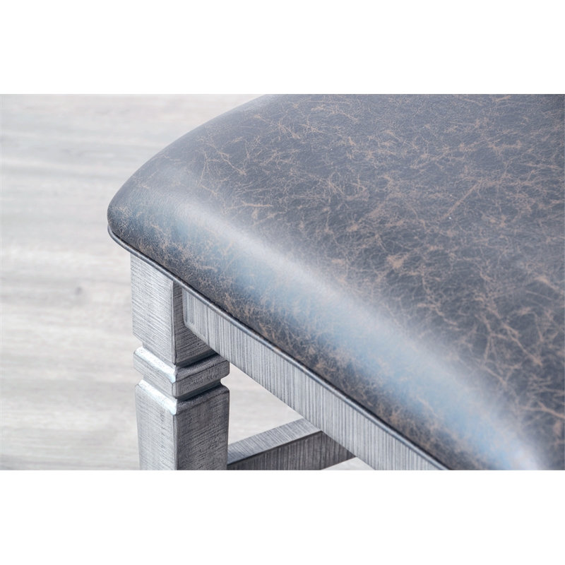 Pemberly Row Modern / Contemporary Ladderback Dining Chair in Gray (Set of 2)
