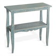 Pemberly Row Green Sea Grass Solid Wood and Veneers Side Table