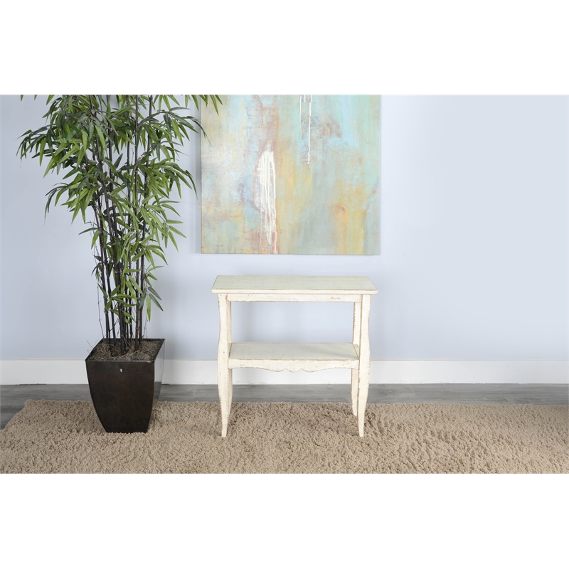 Pemberly Row Modern / Contemporary White Finish Sand Side Table