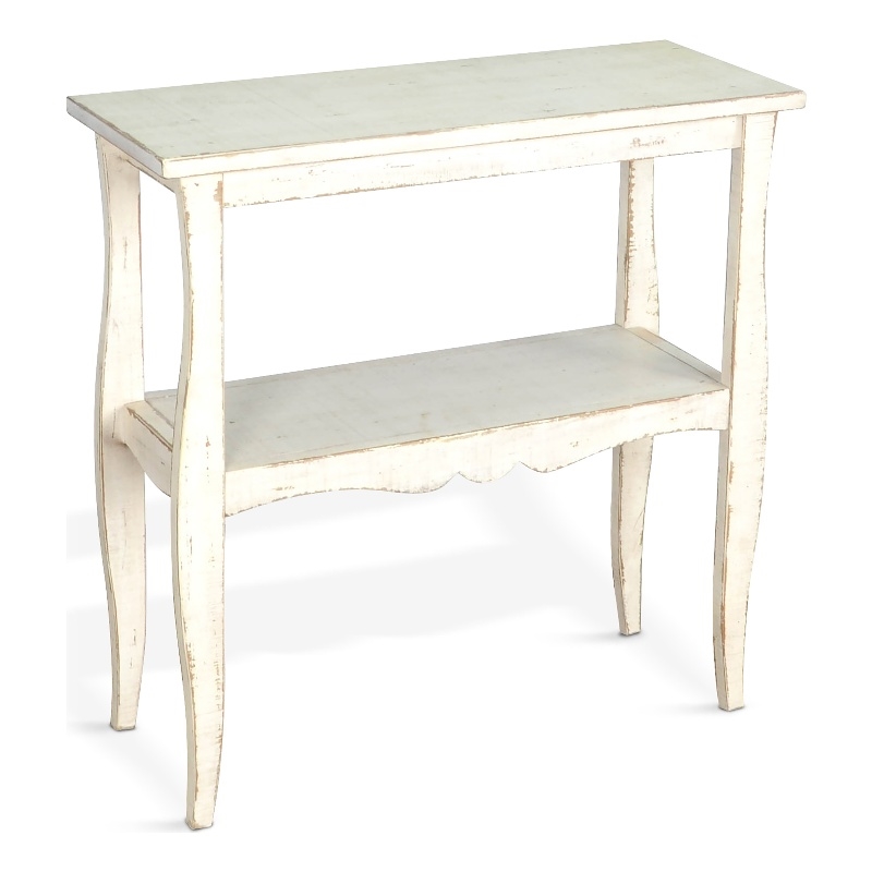 Pemberly Row Modern / Contemporary White Finish Sand Side Table