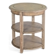 Pemberly Row Oak Beach Pebble Solid Wood and Veneers Side Table