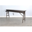Pemberly Row Modern Coffee Bean Console Table with USB Power Pack