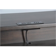 Pemberly Row Modern Coffee Bean Console Table with USB Power Pack