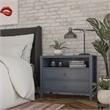 Pemberly Row Modern / Contemporary 2 Drawer Nightstand in Blue