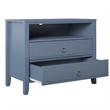 Pemberly Row Modern / Contemporary 2 Drawer Nightstand in Blue