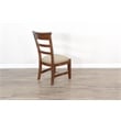 Pemberly Row Modern / Contemporary Cushion Seat Side Chair in Brown (Set of 2)
