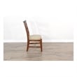 Pemberly Row Modern / Contemporary Cushion Seat Side Chair in Brown (Set of 2)