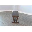 Pemberly Row Tobacco Leaf Wood Dining Bench with Turnbuckles