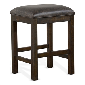 Pemberly Row Modern / Contemporary Tobacco Leaf 24&quotH Counter Stool