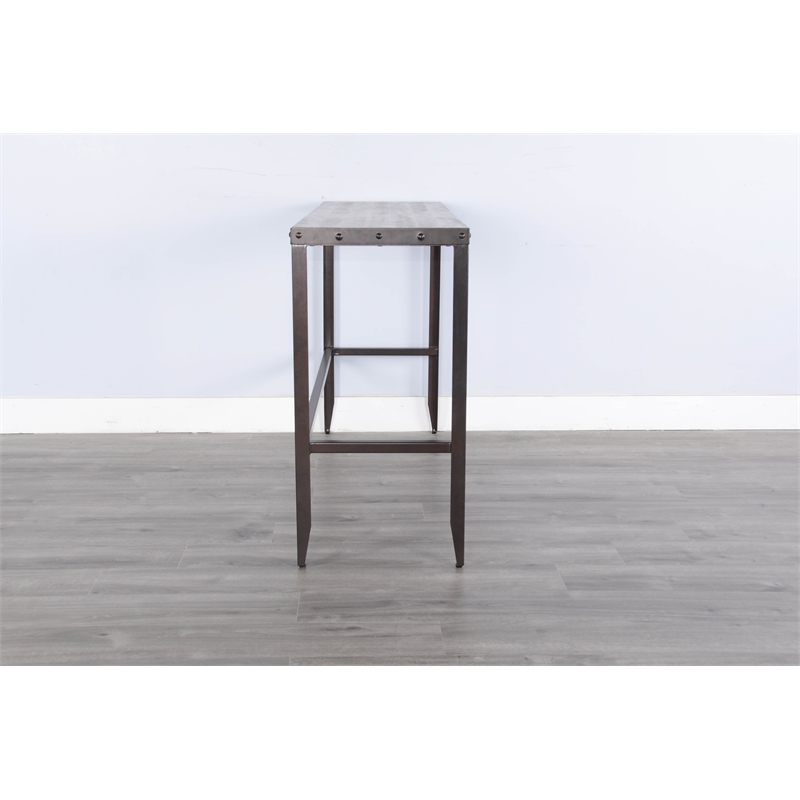 Pemberly Row Modern / Contemporary Wood and Metal Sofa Bar Table