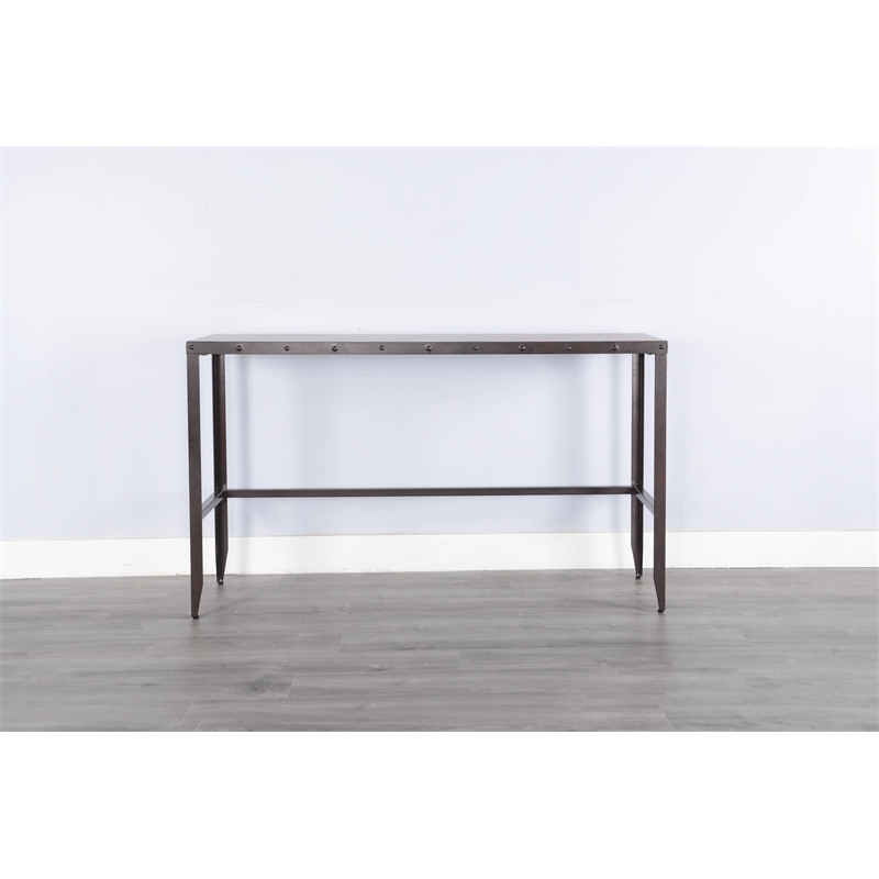 Pemberly Row Modern / Contemporary Wood and Metal Sofa Bar Table