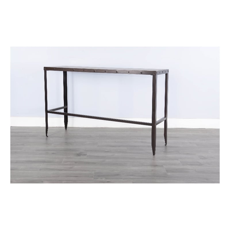 Pemberly Row Modern / Contemporary Wood and Metal Sofa Bar Table