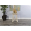 Pemberly Row Modern / Contemporary White Sand Chair Side Table
